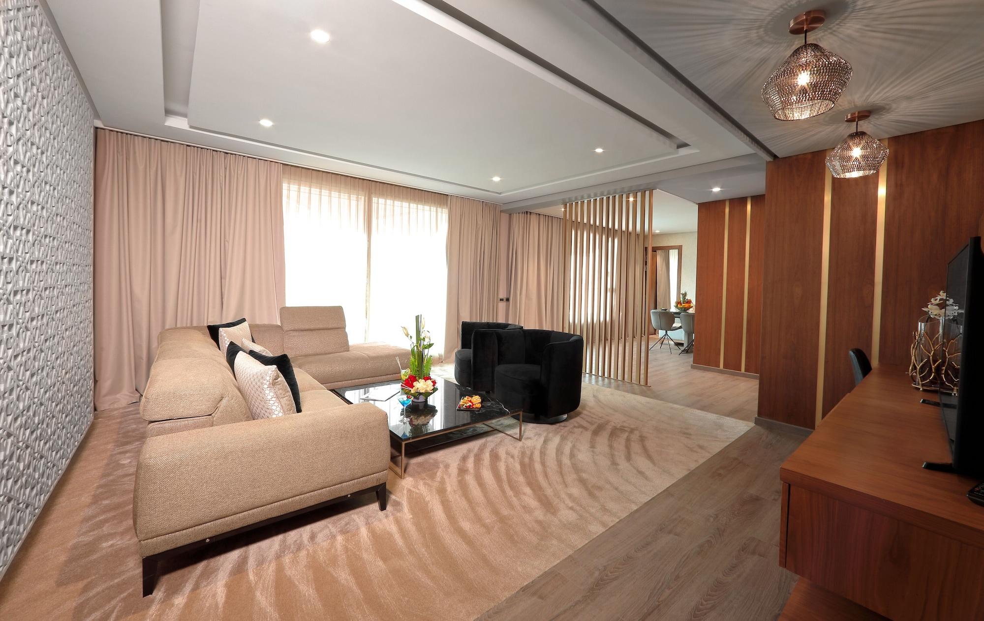 Le Palace D'Anfa Касабланка Экстерьер фото A 3D rendering of a living room